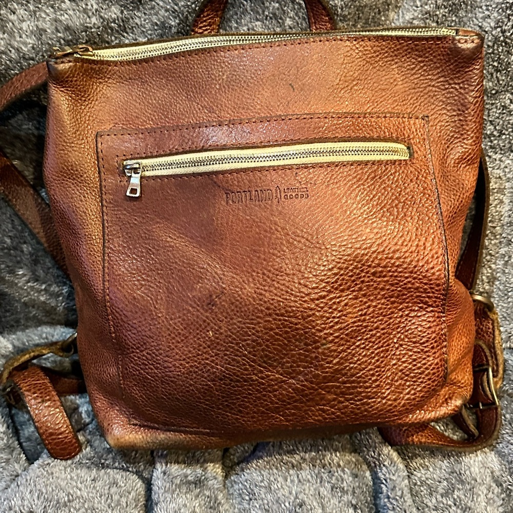 Portland Leather Tan Backpack